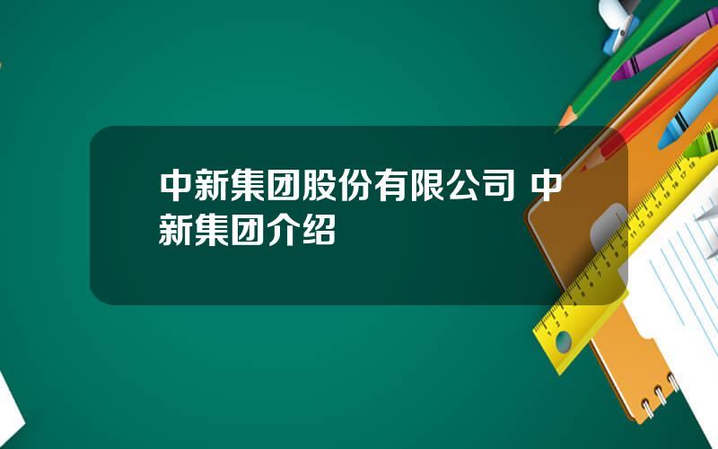 中新集团股份有限公司 中新集团介绍